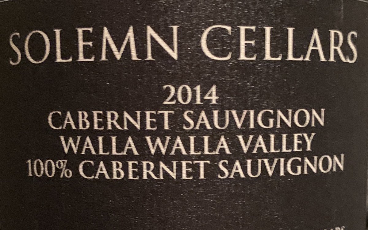 I’m in a #WallaWalla state of mind. Tonight’s selection from #SolemnCellars and it is tasting Dyn-O-Mite! #wawine #newepicenter