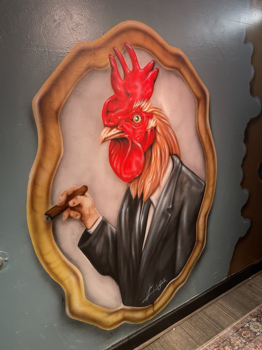 Finding a Cock on the wall as I visit Tampa FL.., #cock #art #bar #worktravel #ontheroad #producer #cinematographer #filmdreamsinc