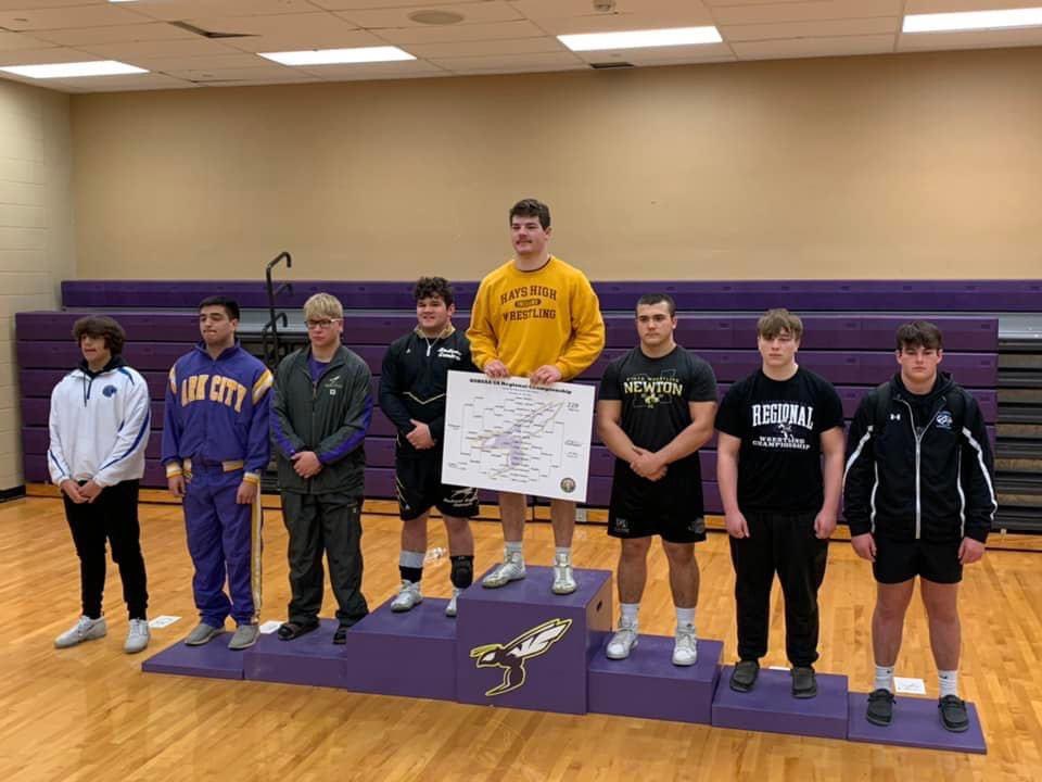 Gavin Meyers-220lbs, pins every opponent en route to a regional championship.