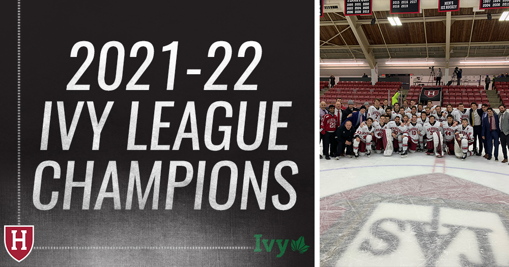HarvardMHockey's tweet photo. For the 24th time in program history, we are @IvyLeague champions! #GoCrimson #OneCrimson https://t.co/Z9A8gcyZaF
