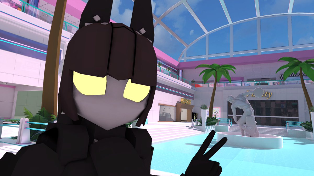 mikawa_8_100's tweet photo. ちょっとだけインしてきました！！気になってたPalm Plaza Mallに行ってきました～～
いい感じの���囲気にどことなく懐かしくなったり　モールの中がポータルで繋がってる仕組みで、謎の神社（フードコート）があったり裏に謎のポータルがあったり…
？のやつに入る勇気はなかったです https://t.co/tNUhGYOUzM