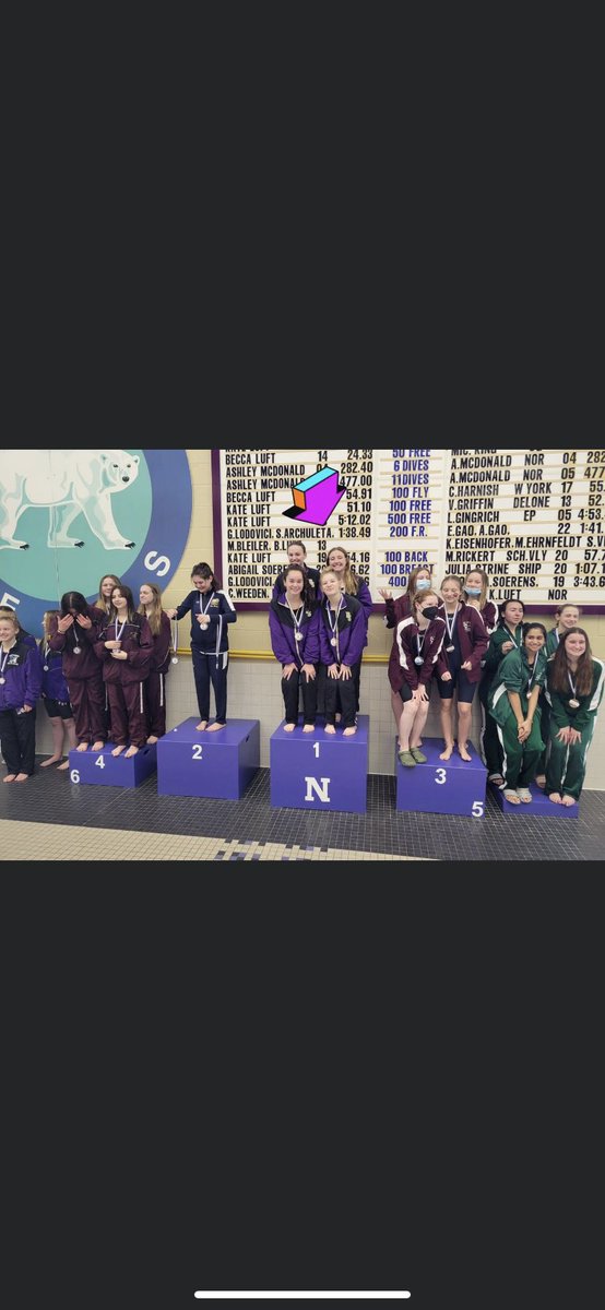GoBubblers's tweet photo. Results from the Polar Plunge: 
Boys 100 Breaststroke 3rd Place: Darren Bakermans

Girls 400 Free Relay 1st Place: Reese Hays, Ella Garman, Sophia Felix, and Makenna Guttshall

Boys 400 Free Relay 2nd Place: Aidan Werner, Garrett Mccormick, Ryan Kuffa, and Darren Bakermans https://t.co/W5LqmCPLOO