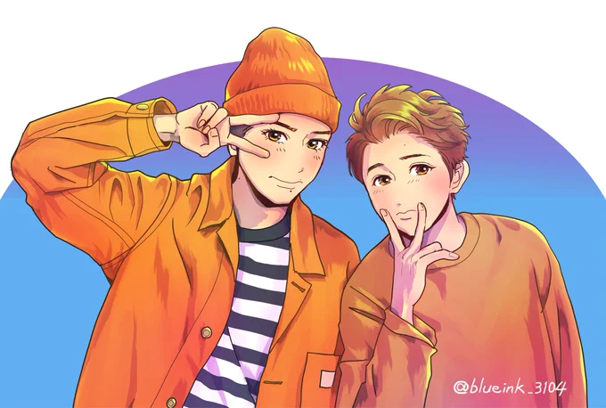 さとしくんとのコンビ🥰💙 