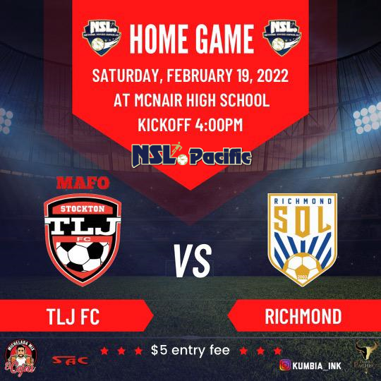 NSL News
National Soccer League US
MATCHDAY:
NSL Premier Pacific Conference
NSL Premier California North Division

<a href="/NSLSoccerLeague/">NationalSoccerLeague US</a>
<a href="/NSLPacific/">NSL Pacific</a>
<a href="/SanLeandroFC/">SanLeandroUnitedFC</a>
<a href="/sanpablofc1999/">San Pablo F.C.</a>
<a href="/richmondsolfc/">RICHMOND SOL FC Semiprofessional Soccer</a>
<a href="/salinassoccerfc/">Salinas Soccer Academy</a>
<a href="/RealSanJose/">Real San Jose</a>
<a href="/ajaxeastbaysc/">AJAX East Bay Soccer</a>
<a href="/TLJ_FC/">Stockton TLJ FC</a>
<a href="/marincountyfc/">Jim</a>
<a href="/Cruizersfc/">Cruizers FC (at 🏡)</a>
@acrisingsc