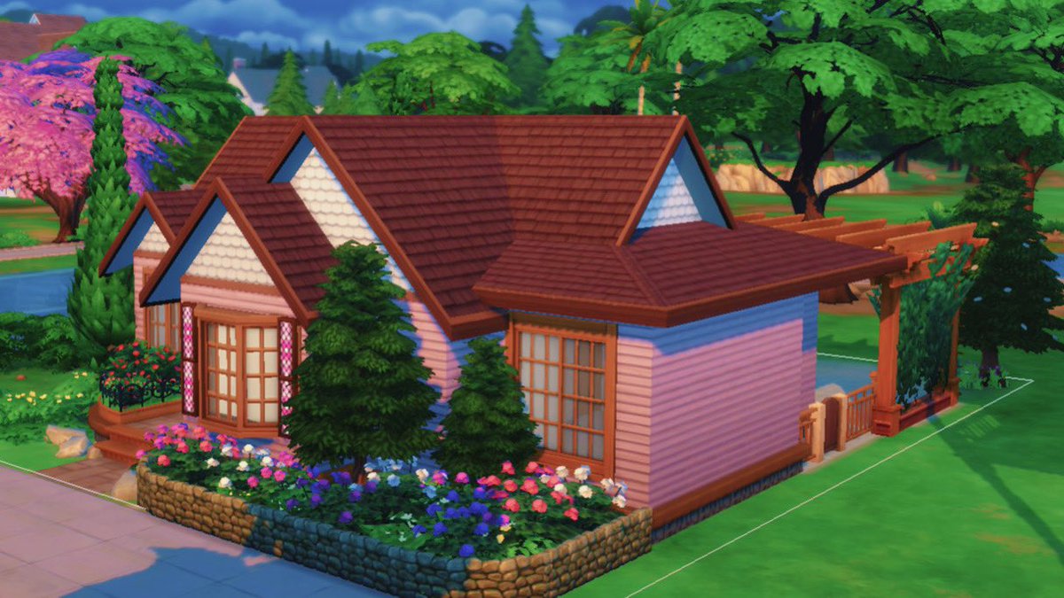 KhaleesiiStar's tweet photo. Attempting @lilsimsie’s #SmallSimsieShell challenge~
There’s a lot of pink in this one 🌺🌸
@SimsCreatorsCom #ShowUsYourBuilds https://t.co/lgPXirmZCK