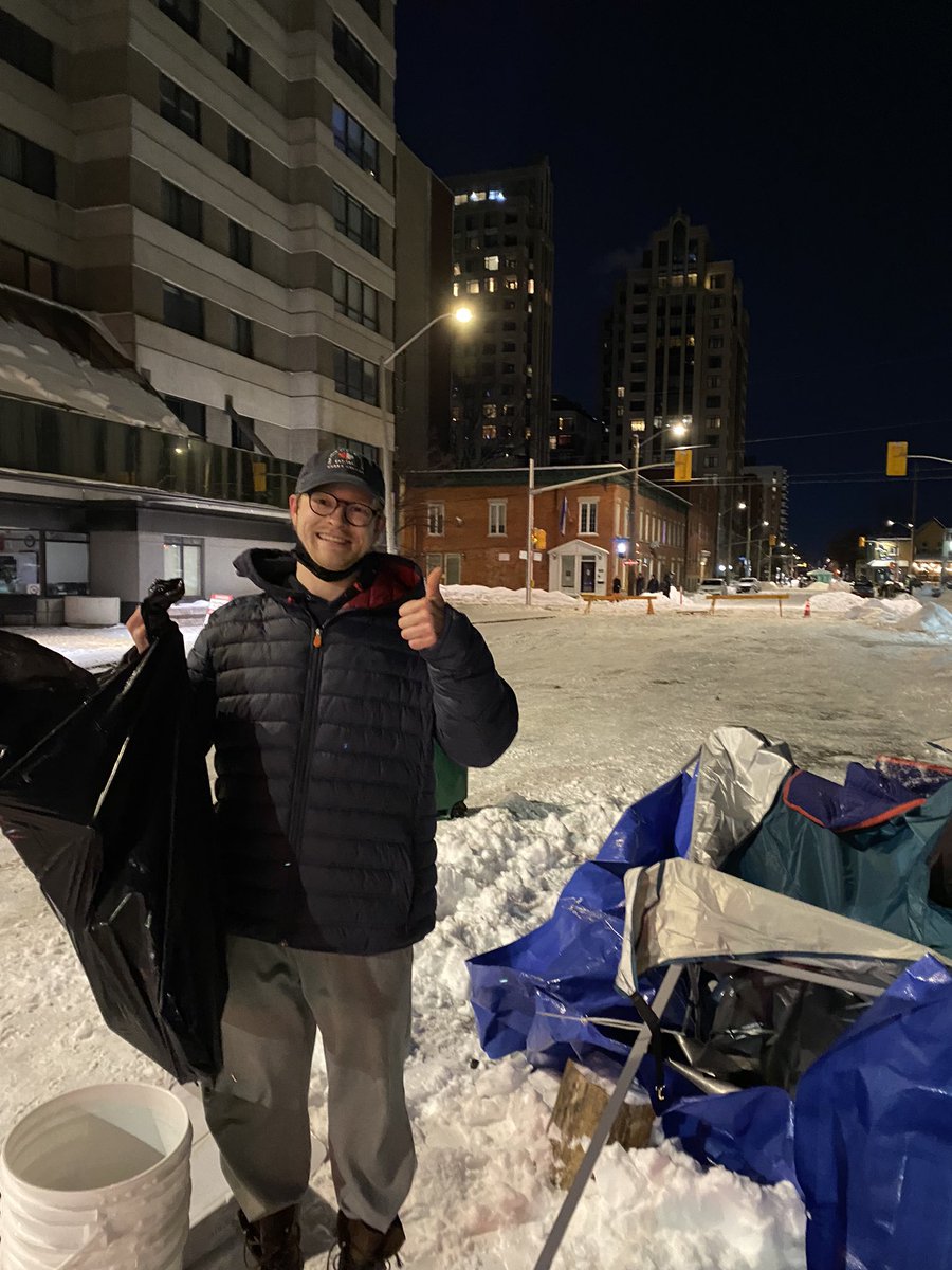 Ottawa, meet Jack. He’s out there on messy but liberated Kent St. cleaning up the occupiers’ garbage. 

And look at that smile.