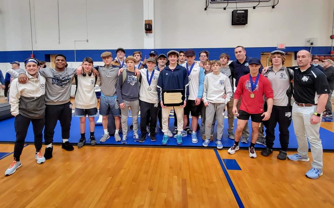 HLilledahl's tweet photo. PA Prep State Champ @ 120. SEM ends day PA Prep Team Champs. #gooddaytobeablueknight #SEMstrong https://t.co/XLYoIDWuAg