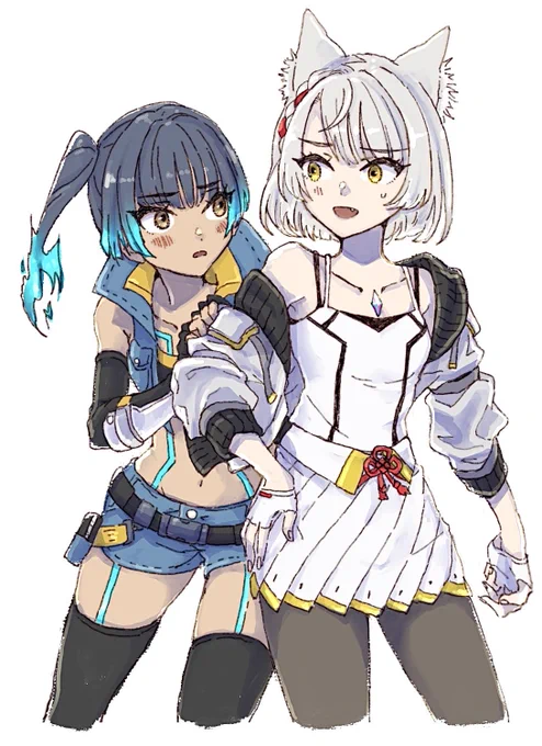 ゼノブレ3のミオちゃんとセナちゃん☺️✏️週末いっぱい絵描いたなぁ
歴代はダンバンさん、ナギおじさま、メレフさまとか大人キャラが好きだったんだけど、3はミオちゃんが大人で回避盾しちゃうんだろうかね 