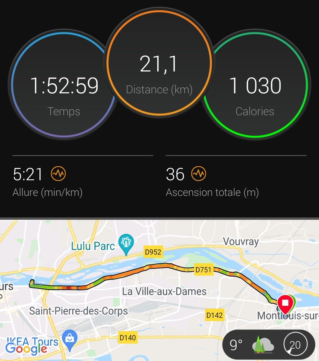 Un p'tit tour à #Tours 👍
Bon dimanche🤟
#bordsdeloire @MyLoireValley #running #garmin #garminconnect