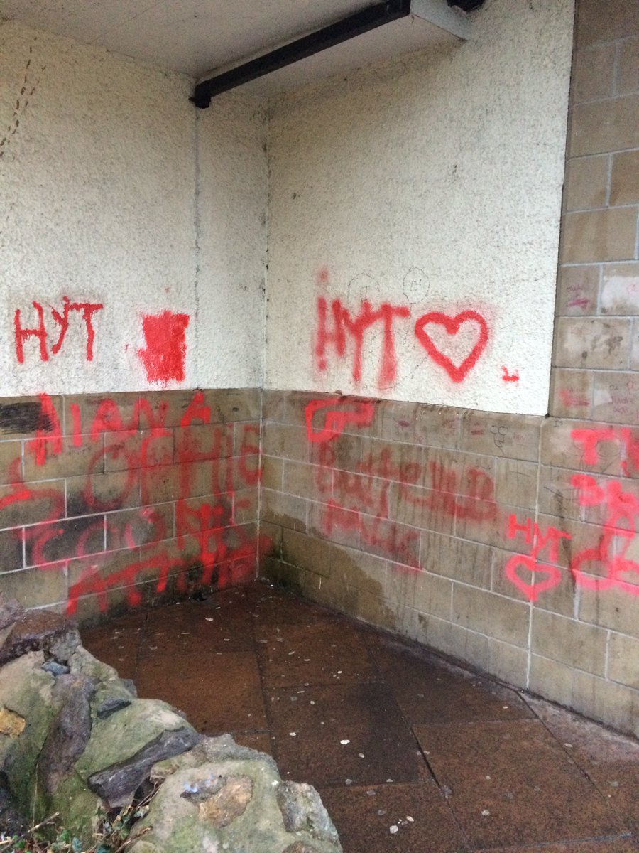 stuart4hadd's tweet photo. This has got everyone very excitable over on FB. But surely they weren't stupid enough to spray-paint their own names? https://t.co/VLkqg55N3k
