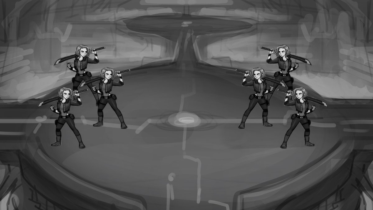 DonnieBigBags's tweet photo. Sunday is supposed to be a day of rest right @justinecruzart? 😈

We're going hard at @battlefornova and will be showing it being built every step of the way. Here's some environments getting sketched up. 

Our new animator starts with us this week too.

@ExosamaNFT @MoonsamaNFT https://t.co/eynneqxNtU
