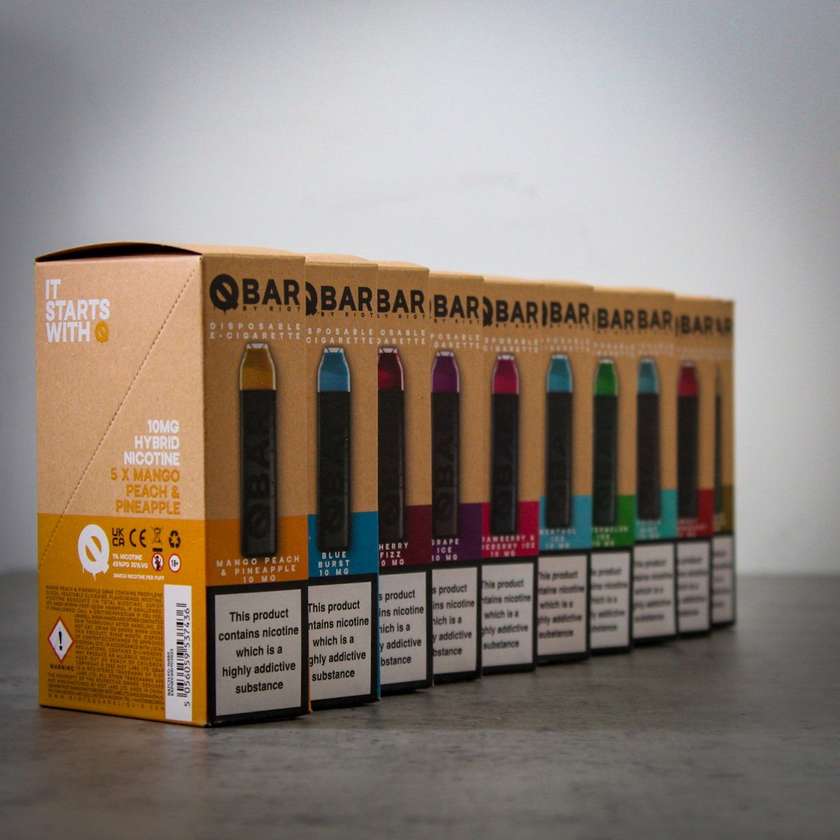Rioteliquid's tweet photo. Just how good does that QBAR range look?
In the comments, let us know which is your favourite flavour! 🤩
#bemoreriot #QBAR #qbarbyriot #quitwithriot #quitwithpurpose #carbonnegative #sustainable #disposable #ecigarette #ukmade #flavourreview https://t.co/2bQ17Wg3sn