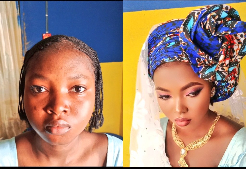 SFloxxy's tweet photo. Thank you Ma'am for trusting our services for your Intro. We are just a ๐ 07056359083 away for that special occasion. #transformationlook #makeupservices #nigermua #mua #makeuplooks https://t.co/Y7MSM4ilZk