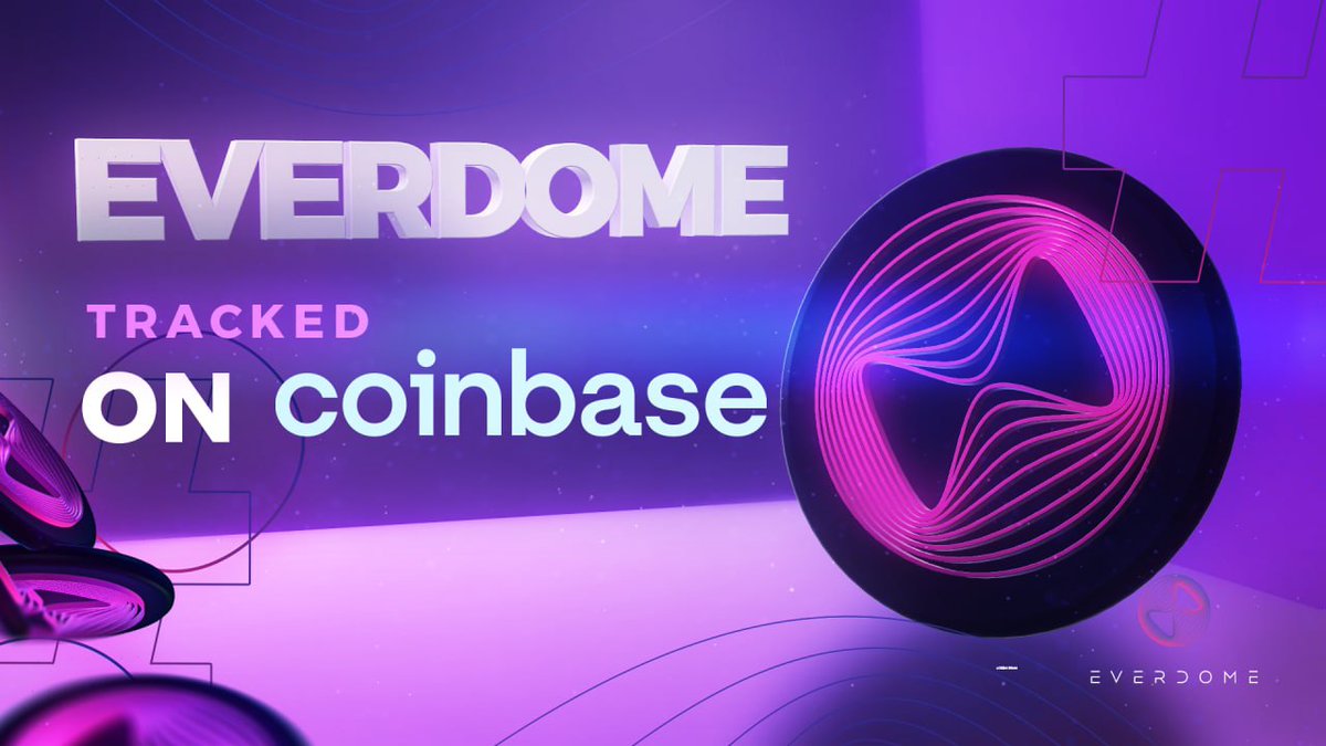 humainweb3's tweet photo. 📢 Everdome data is now tracked on #Coinbase! For users of the platform, you will be able to track $DOME pricing and cap details. 

As Everdome continues to move up charts, being on everyone's radar will help boost adoption.🔥

#TheJourneyHasBegun https://t.co/5VxX97dCfo