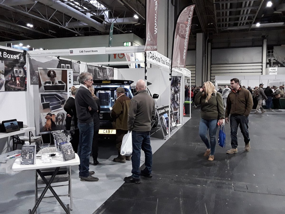 CABboxes's tweet photo. Another busy day yesterday @BritishShooting Come &amp; chat with our friendly staff at our stand at D12 next to the @fieldsportstv
#cabboxes #cab #lovemycab #settingthestandard #britishshootingshow #gundrawers #dogboxes #shooting #deerstalking #fieldsports #gundogs https://t.co/awSOOWD7iR