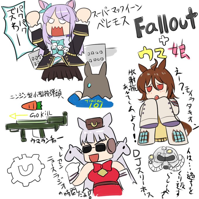 トレセン学園の諸君!元気かい!?
こちらはトレセンニュースラジオ
だぁ!
こいつぁ作者が突然の
放射能に侵されできてしまった
絶対に有り得ない禁断のコラボ!!

ウマ娘+falloutだ!!

どっちも知ってるかい?
二次創作は楽しいねぇ!
見てくれて感謝するよぉ!
アタシの名はスリーホース!! 