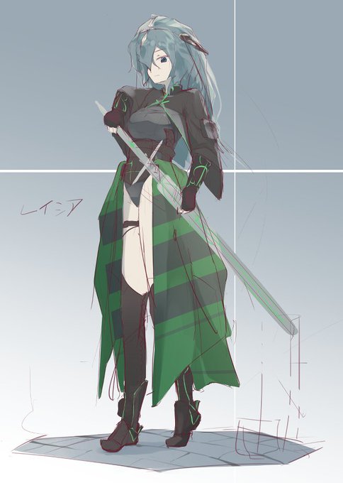 一作目メリディスの剣からレイシア、イェシムのキャラデザリメイク(妄想 