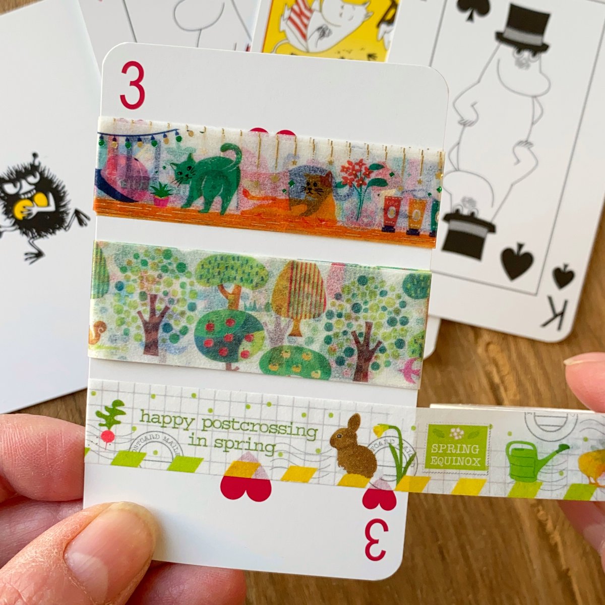 papersisters's tweet photo. Have you ever sent samples of washi tape to friends? Playing cards are perfect and it is a great way of having a great variety of decoration - for example for your #postcards sent via #postcrossing https://t.co/QrYSb0GuJl https://t.co/M3K1dP62lq