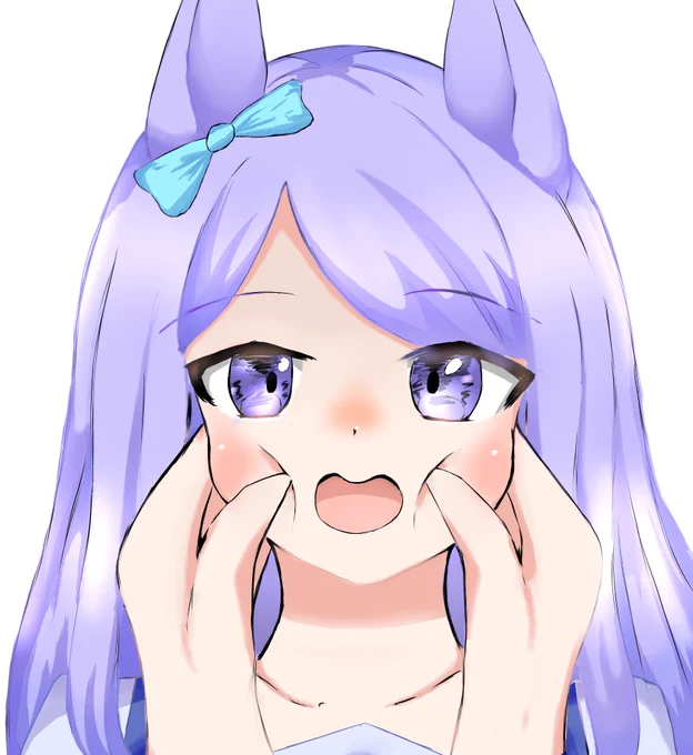 マックイーンのほっぺもちもち!! #ウマ娘 #イラスト好きな人とつながりたい #メジロマックイーン