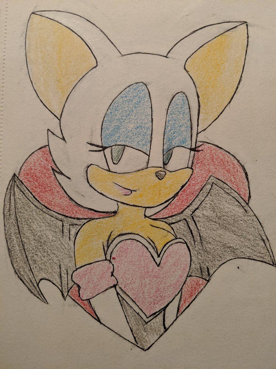 TwilightDeku's tweet photo. A bit of late night art! Getting back into sketching again and did this. Took me a few tries though lol! #sonicfanart #RougeTheBat #traditionalart #DekuArt https://t.co/FcePHX4uS0