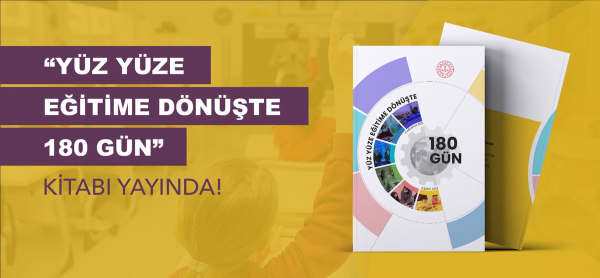serkangur_mte's tweet photo. Milli Eğitimde Yüz Yüzede geçen 180 günün kitabı yazıldı! Güçlü Milli Eğitim Camiasının Pandemide 180 günde neler yaptığını gösteren bu kitabı gururla sunuyoruz. @tcmeb @bursailmem 

 #EğitimeGüçKatan180Gün https://t.co/T6sSgJfjjN