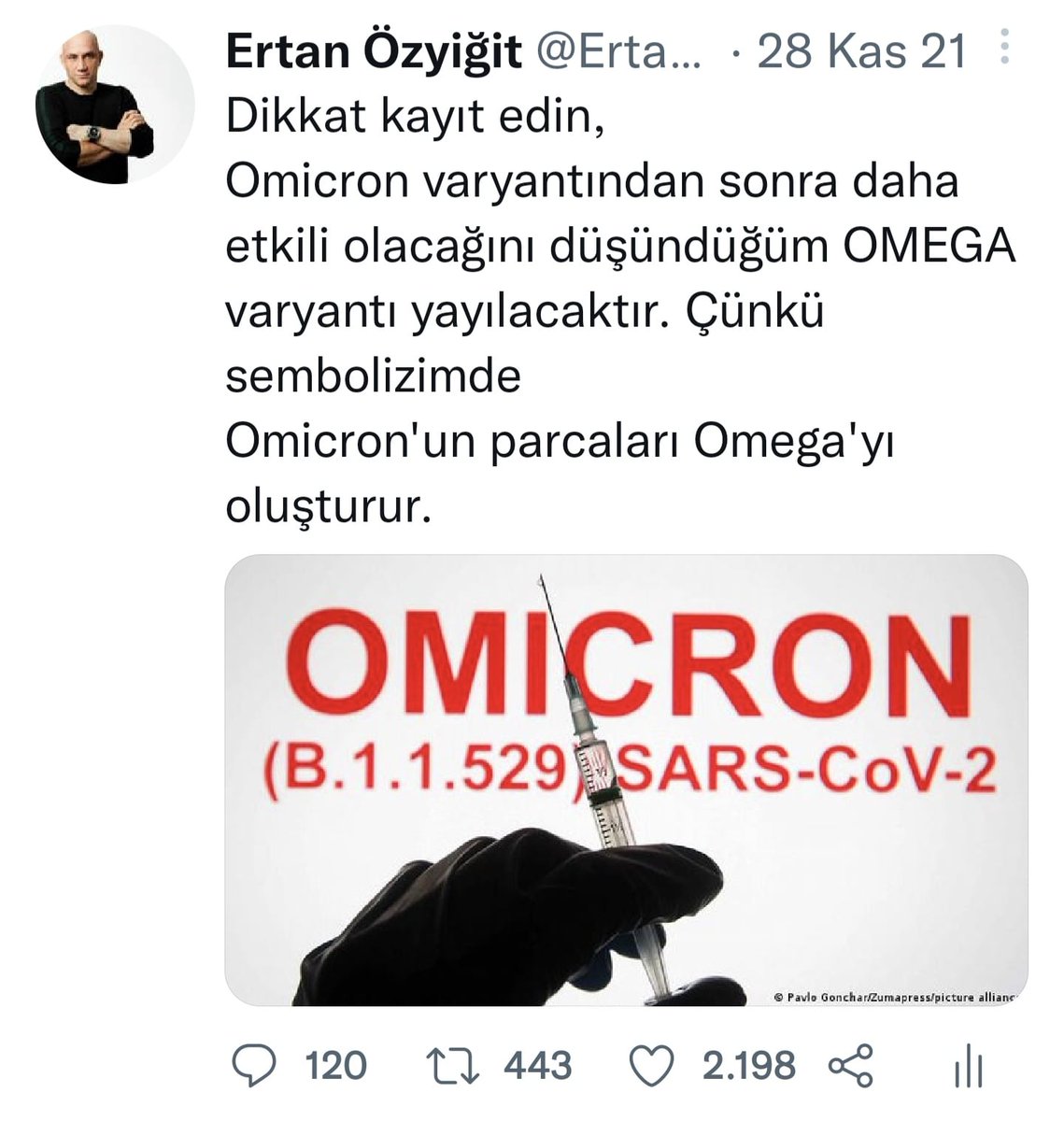 ErtanOzyigit's tweet photo. DSO: 19 Şubat, ".. yeni bir salgına insanlık hazır değil."
Gates: 18 Şubat, "Yakında yeni bir salgın insanlığı tehdit edecek." https://t.co/xcMnDItR2N