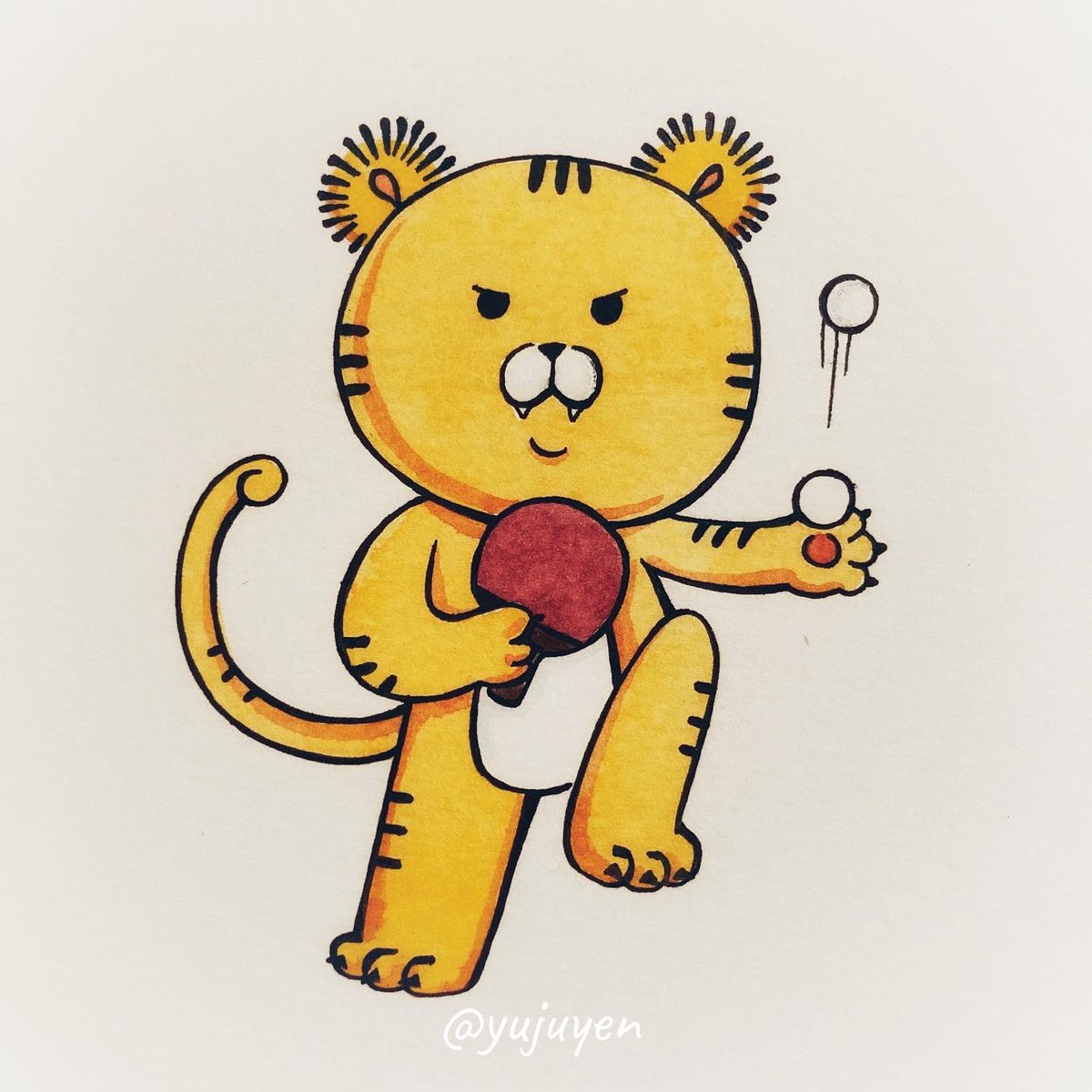 YuJuYen1's tweet photo. 🐯🏓
發球虎虎與贏球虎虎(ฅ`ω´ฅ)
#桌球 
#卓球
#乒乓
#TableTennis 
#虎 https://t.co/Xg0h1eDE7j