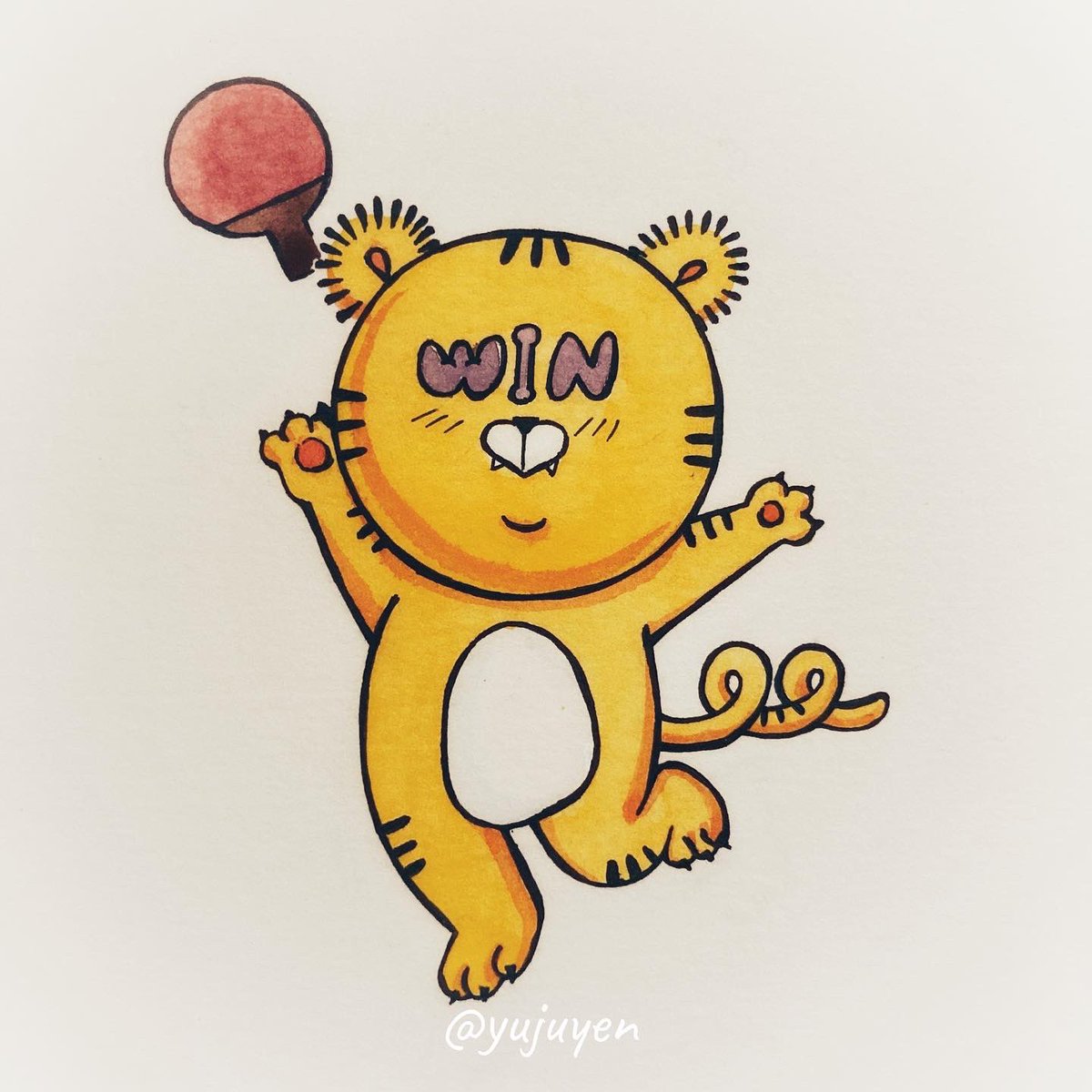 YuJuYen1's tweet photo. 🐯🏓
發球虎虎與贏球虎虎(ฅ`ω´ฅ)
#桌球 
#卓球
#乒乓
#TableTennis 
#虎 https://t.co/Xg0h1eDE7j