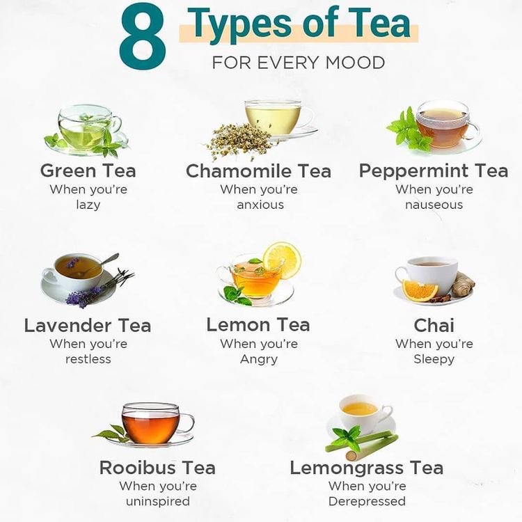 mengetehh's tweet photo. Types of tea for every mood https://t.co/a3eklwSi5k