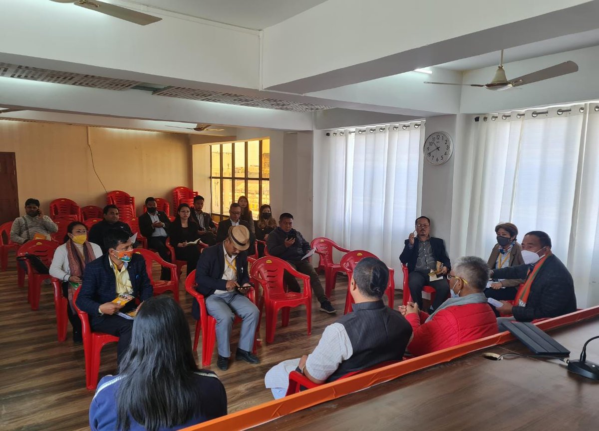 BJP4Nagaland's tweet photo. The @BJP4Nagaland State IT team led by Nagaland IT Convenor Ms. @gifty_jami attended the Election Management Meeting at Manipur Head Office with the Election Management Committee of @BJP4Manipur today on the 20th Feb 2022.
#ManipurElections2022
@AlongImna @JPNadda @BJP4India https://t.co/SHEKVWbJTE