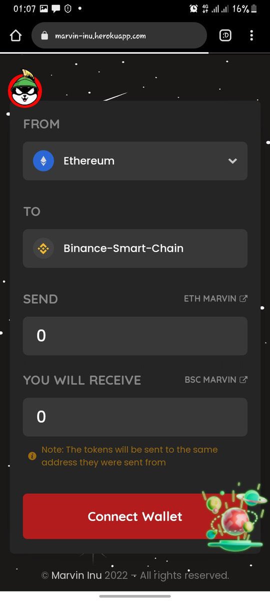 Marvin_Gem's tweet photo. @cz_binance Did you check #marvininu bridge drop today 🐶😍 https://t.co/z3WpLhtKAc