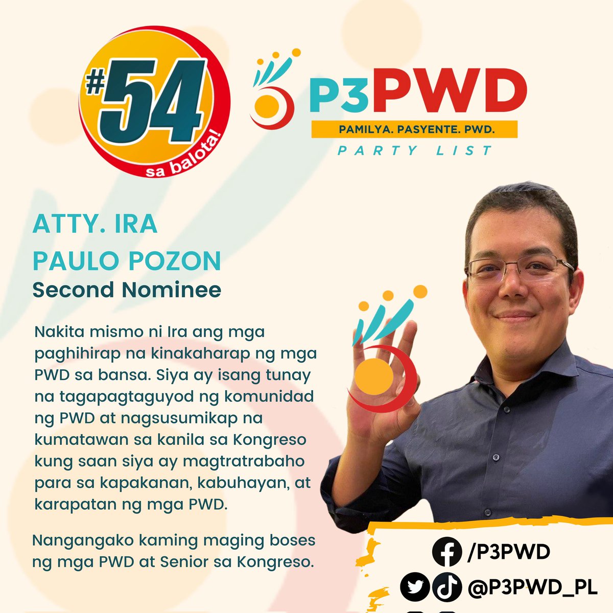 P3PWD Party List tweet media