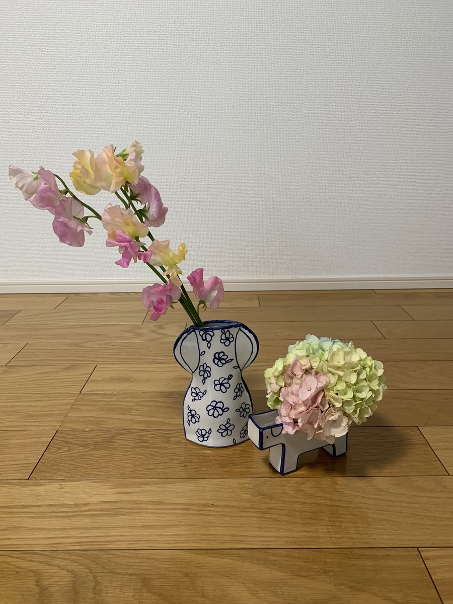 i_k_a06's tweet photo. 先週と今週のお花 https://t.co/gU2E2FYd8k