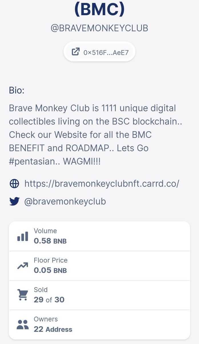 bravemonkeyclub's tweet photo. Thank you so much for your support #pentasian #PentasianSupportPentasian #pentasianindonesia

We already SOLD OUT!!!

Thanks for this @pentas_io community...

Proud team
@Bon_Surya22 @nftartistind @ChibiNfts https://t.co/vOvmM2G61P