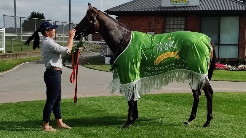 Jaguar Stone (2f Spieth x Leopard Skin) claims a share of the $75,000 <a href="/mmsnippets/">Magic Millions</a> 2yo Classic over 1200m at Launceston with a determined dead heat win!

Congrats to the big ownership group with their $28k purchase and thanks to Harry Coffey for the ride #Magnet #TrinderRacing
