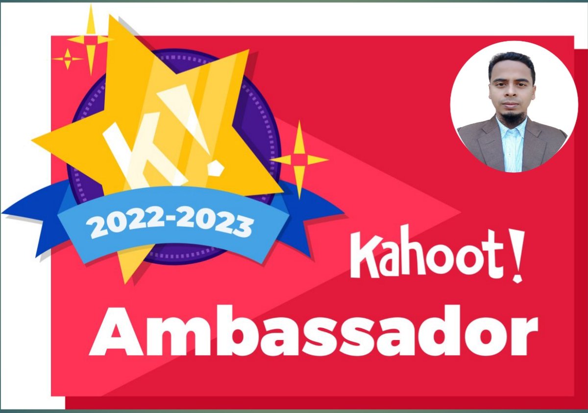 asalam468's tweet photo. 💥🎉Congratulations. it's official! 
Another Global Achievement🌋🌍
I'm so glad and honored to join the #KahootAmbassador community for 2022-2023.
 🇧🇩🇧🇩🇧🇩🇧🇩
#MIEExpert #Bangladesh
@Kahoot @KahootAcademy @KahootCertified @KahootDaniella  @mabohassan781 @MicrosoftEDU @ochifaysel https://t.co/nIqTlH7OcY