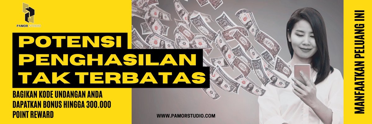 pamor_studio's tweet photo. Yuk ajak teman kamu bergabung dan dapatkan tambahan Bonus Point Reward hingga 300rb loh… 

Yakin mo dilewatkan???

@pamor_studio

#film #movie #productionhouse
#earlybirdpromo #pamorstudio #pthmpi #moretoken #pastimoore #filmmaking https://t.co/xEm2BV7CbI