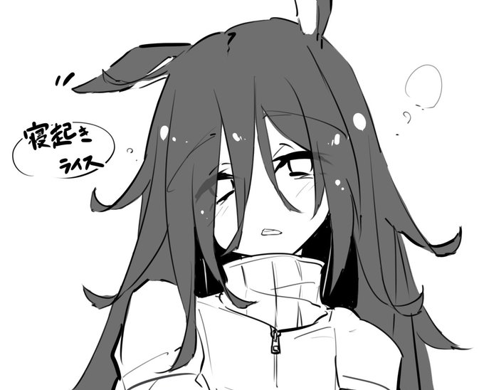 個人的に可愛く描けたライスシャワー 