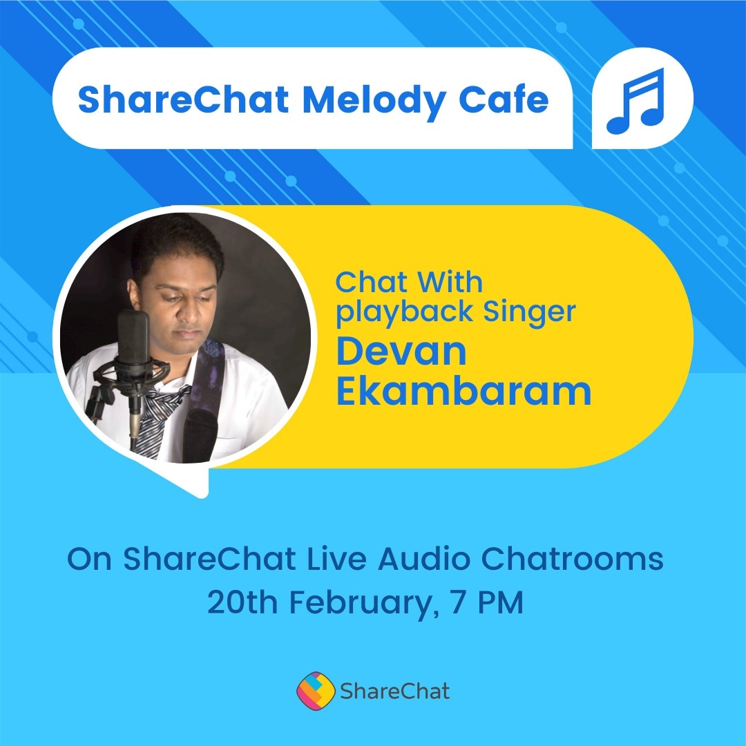 Join me this evening on #sharechat #devanekambaram