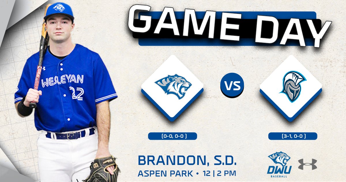 Two of the greatest words in all of baseball = Opening Day 😤

Good luck to <a href="/DWUBaseball/">DWU Baseball</a> in neutral-site action versus the in-state rival! 

📍Aspen Park (Brandon, S.D.) 
🆚Dakota State 
⌚️Noon | 2 PM 
📈dwuathletics.com/sports/bsb/202…

#BleedBlue | #EarnYourStripes