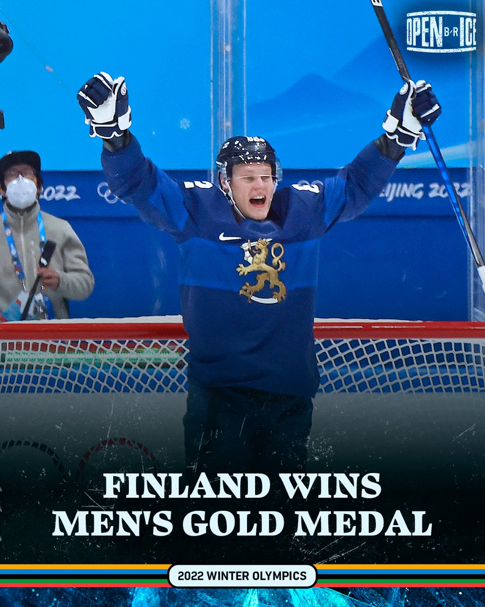 BR_OpenIce's tweet photo. FINLAND WINS ITS FIRST-EVER MEN'S HOCKEY OLYMPIC GOLD MEDAL 🏅🇫🇮 https://t.co/rrMvSOzZ3y