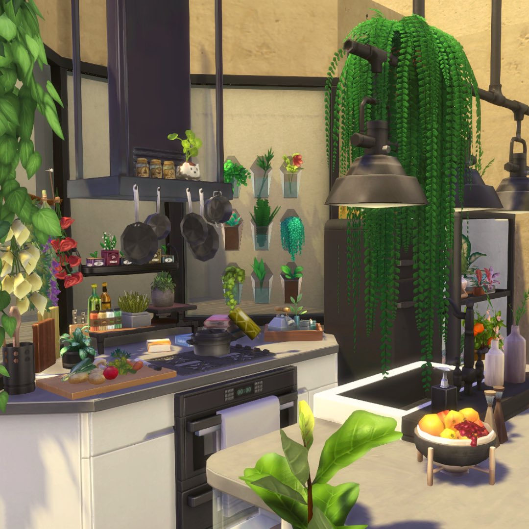 SimLuski's tweet photo. Sol sol! This is my second entry for #ts4buildersgames “nooks and crannies”. A little nook for a plantlover🪴 This sim loves using her self grown herbs and vegetables in her mastery cooking. Hope you like it!🌿 competition hosted by @jubiesims 🤍

#nocc #ts4 #ShowUsYourBuilds https://t.co/2xNCugPqnI