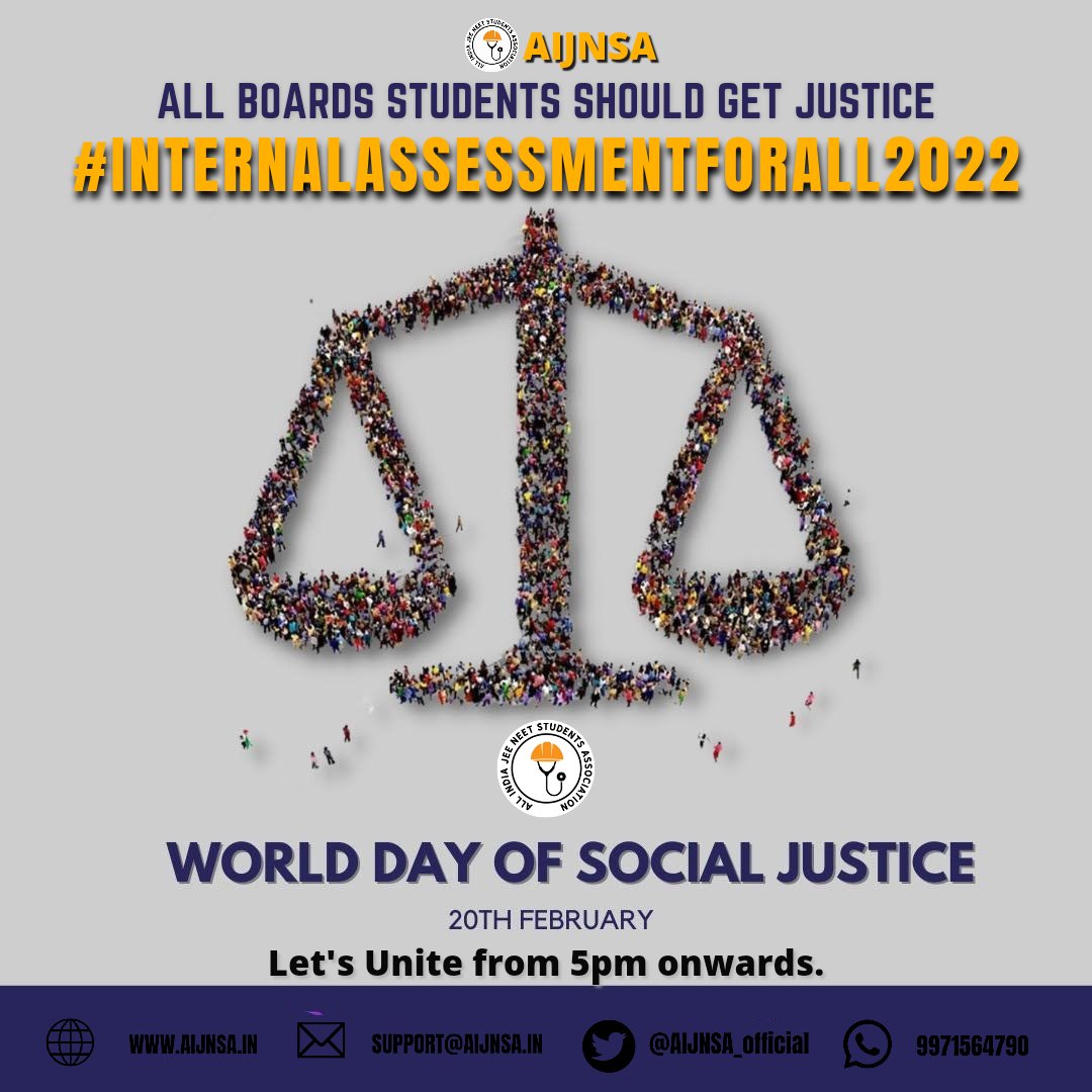 UrHimanshuBorah's tweet photo. On the occasion of #SocialJusticeDay, it's my mleek plea to the authorities&amp; #SupremeCourt to give justice to board students.

Let's unite, for #InternalAssessmentForAlI2022 today from 5PM onwards to show the entire nation,“The power&amp; Unity of youth."  

Youth deserve justice! https://t.co/ggZHOCrIIC