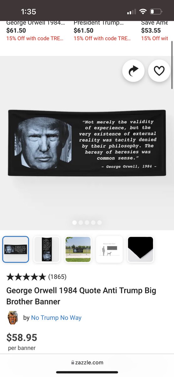 PVMHardClass's tweet photo. “In 1981, the book was challenged in Jackson County, FL for being pro-communist.” So naturally 40 years later we get an Orwell quote with a trump photo 🤨 https://t.co/xrdrWpCcjV