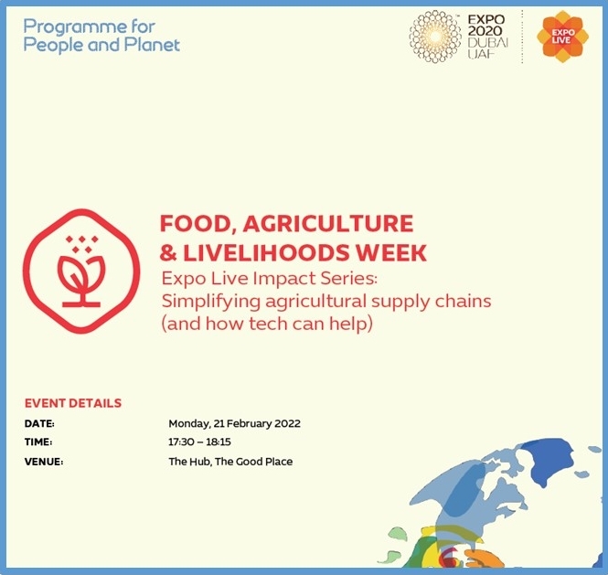 We are at 'The Good Place'! Excited to be at the Food, Agriculture and Livelihoods Week at @expo2020dubai !
Follow our journey and engagements at the Expo and at @expolivesocial over the next few days! 
#Expo2020Dubai
#ProgrammeForPeopleandPlanet