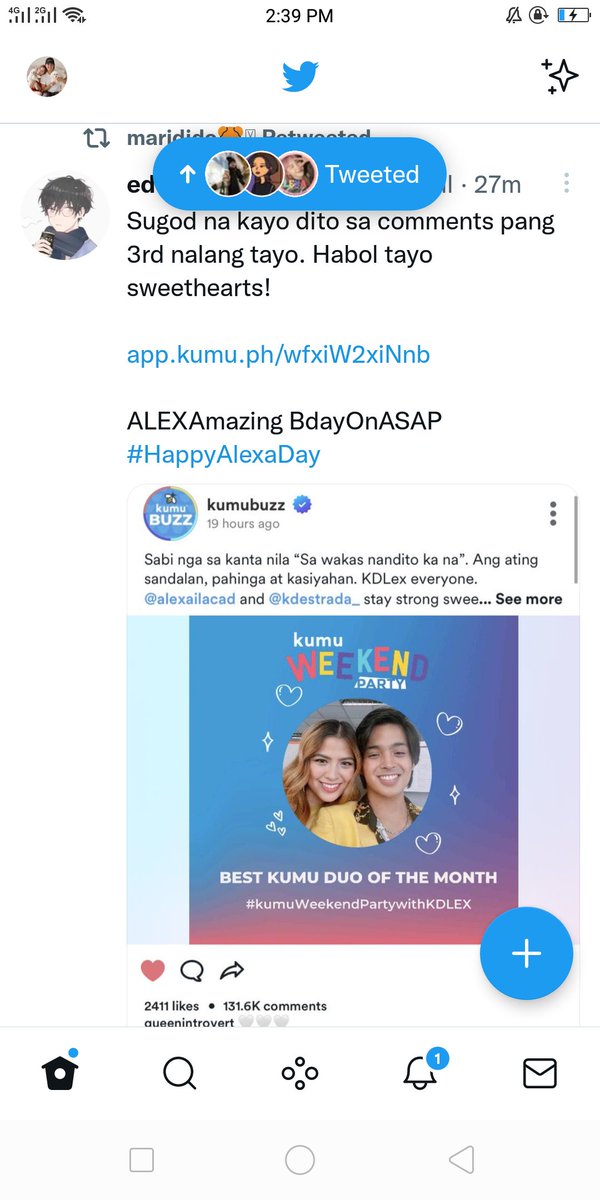 Sharon85500947's tweet photo. #kumuWeekendPartywithKDLex 
Sugod na tayo dito guys https://t.co/xAOhosytkQ