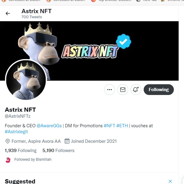 YosemiteNft's tweet photo. @AstrixNFTz Done. https://t.co/hWiLZkYldW