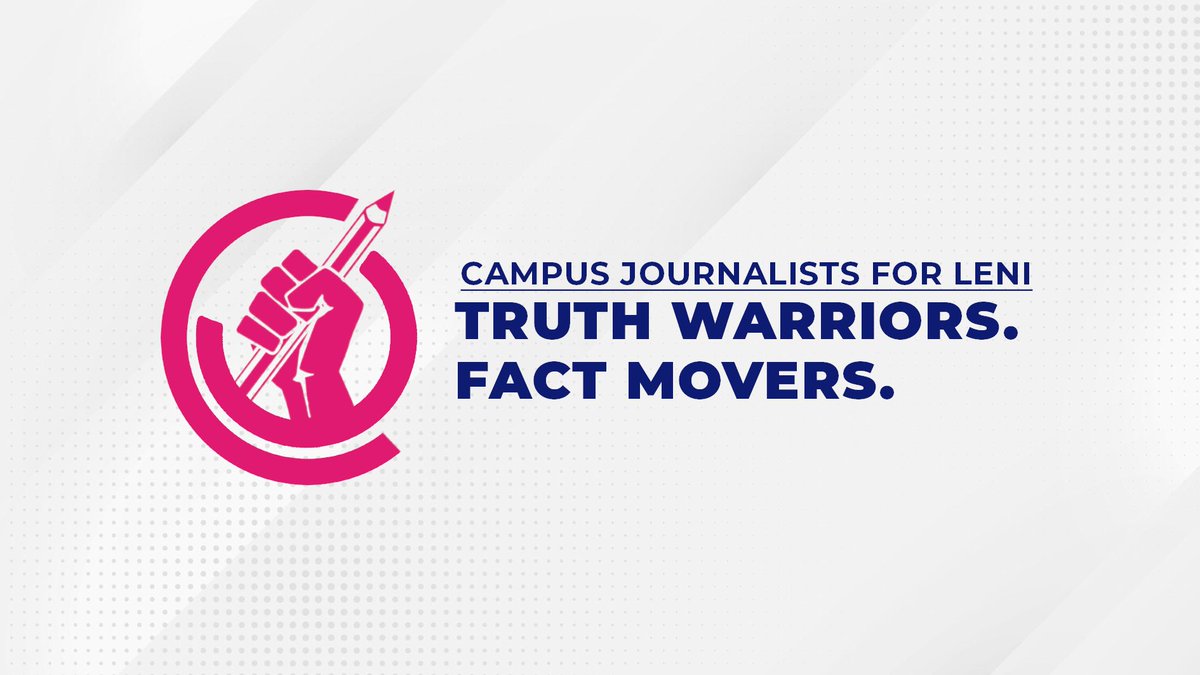cjsforleni's tweet photo. DAHIL MAINGAY ANG KASINUNGALINGAN!
We are Campus Journalists for Leni.
Truth warriors. Fact movers.

Kung like mo ang totoo, follow us NOW! 
#CJsForLeni #LeniKiko2022 https://t.co/GlFOxeLs6Q