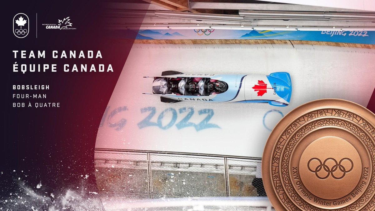 CFB_Hfx_CPO1's tweet image. It’s a BRONZE for four-man bobsleigh! Congratulations Justin Kripps, Ryan Sommer, Cam Stones and Ben Coakwell  on your Olympic medal! Proud moment for Canada. #TeamCanada 

Bobsleigh Canada Skeleton
Sport Canada