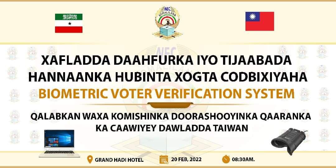 EfatsumMohamed's tweet photo. As part of improving electoral integrity, the National Electoral Commission of Somaliland introduced today 'The Biometric Voter Verification System'. The system will eliminate illegal votes and will ease the voting process as well.
#SLNEC #SomalilandElections #ElectionsIntegrity https://t.co/OeIT4x7u8F